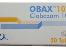 Original packaging of Clobazam Huma 10mg tablets for anxiety and epilepsy treatment