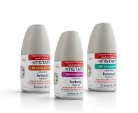 Box of Instanyl Nasal Spray containing Fentanyl for rapid pain relief
