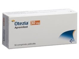 Original Otezla packaging Amgen - Apremilast tablets for psoriasis treatment