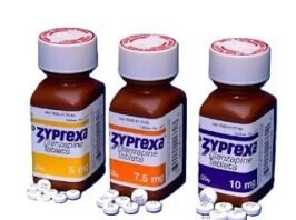 Authentic Zyprexa Olanzapine 10mg bottle United Medical Rx - Bipolar and Schizophrenia medication